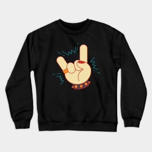 Rock And Roll Retro Horn Crewneck Sweatshirt